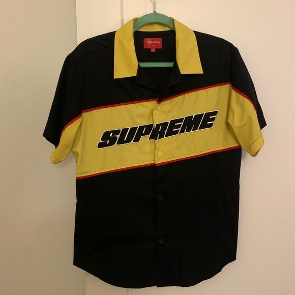 Supreme Button Up Race Car Shirt 